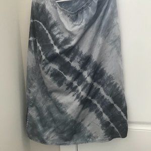 Silk Tie dye gray skirt